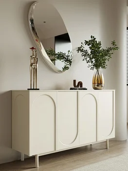 Кухненски шкаф за домакинство във френския светло кремовом стил, Вертикален шкаф за съхранение на каменни плочи