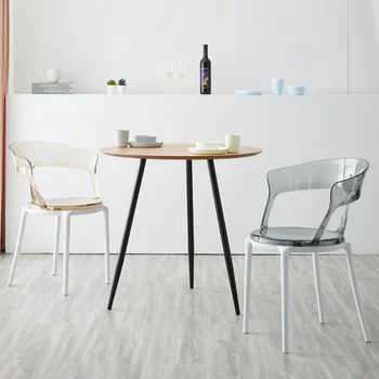 Слот Пластмасови Трапезни Столове Nordic Transparentultralight за масата За хранене столове за къмпинг Непромокаеми Калъфи за мебели Comedorhome