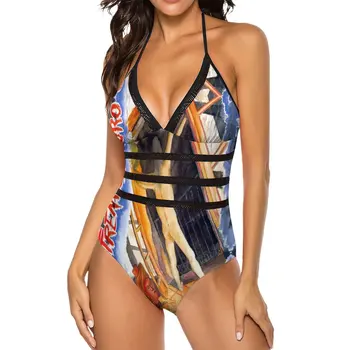 Секси дамски бикини Extremoduro, едно парче бански с графичен дизайн Плажни дрехи, Бански костюм най-високо качество, с хумористичен модел