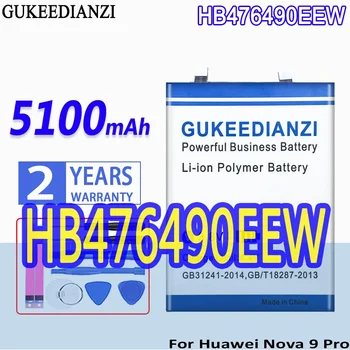 Батерия GUKEEDIANZI голям капацитет HB476490EEW 5100 mah за Huawei Nova 9 Pro, батерии Honor 50 pro