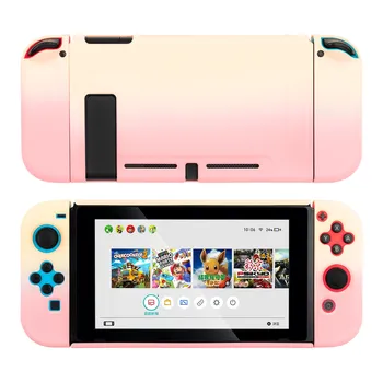 Официален калъф GeekShare, градиент Цветна разъемная капак, задната част на дръжката, твърда защитна обвивка за Nintendo Switch Joy-против