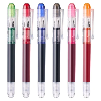 6 броя многоцветни за еднократна употреба авторучек, използвани за изготвяне на дневник, калиграфия, гладко писма, канцеларски