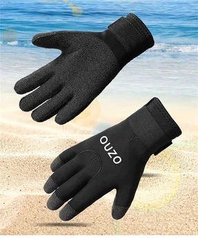 Ръкавици за гмуркане от кевлар с покритие CR, 3 мм неопрен, Износоустойчиви, които предпазват от пробива за подводен риболов, Ръкавици за гмуркане с шнорхел