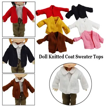 Подарък-Ръчно изработени играчки, разноцветни детски блузи с ръце, ежедневна рокля, вязаный мини пуловер, палто, дрехи за преобличане