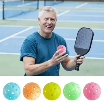 Улични топки за Пиклбола Нощен СветлоЗеленый топката с 40 дупки Обзавеждане за пиклбола за начинаещи Експерти На открито На закрито