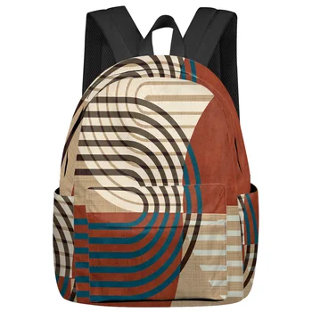 Абстрактен геометричен раница в стил бохо, мъжки и женски модерен пътен раница, студентски, училищни чанти голям капацитет.