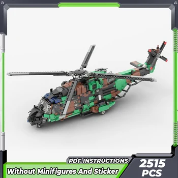 Строителни тухли Moc Модел NH-90 Технология тактически транспортен хеликоптер Модулен блок Подаръци, Играчки за деца, Комплекти 