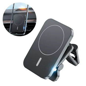 Магнитно Автомобилното Безжично Зарядно Устройство Air Vent Притежателя на Телефона за Iphone 14 13 12 Mini Pro Max Автомобилни Зарядни Устройства за Бързо Зареждане на Притежателя
