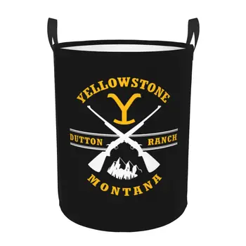 Кошница за дрехи Yellowstone Дътън Ranch Guns Сгъваема кош за играчки и дрехи за детска стая