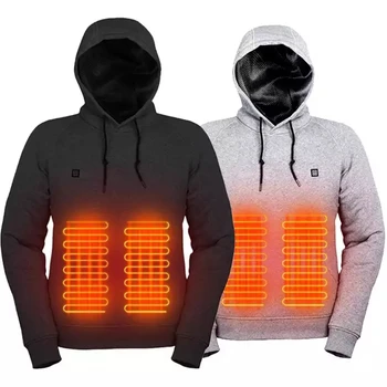 2022 Улични Електрически Пуловери с USB-топъл, Блузи, Мъжки Зимни Топли Дрехи, отопляем басейн, зарядно устройство ще захранване на топло яке, Спортно облекло