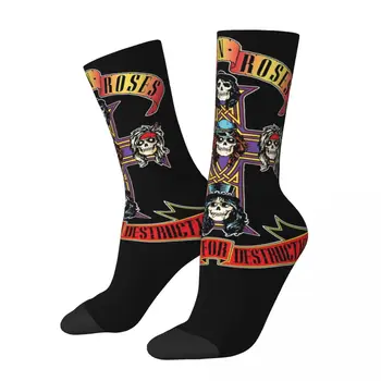 Чорапи с Кръст на Guns N Roses Мъжки И Дамски Модни Чорапи Harajuku Пролет Лято Есен Зима Чорапи със Средна Дължина, В Подарък
