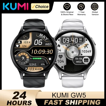 Смарт часовници KUMI GW5 1,39 инча на NFC Bluetooth 5,2 100 + Спортен наблюдение на сърдечната честота, следи кръвното налягане, кислород, IP68 Водоустойчив