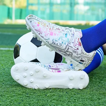 Качествени футболни обувки, футболни обувки за тренировки Messi Fustal, мини износоустойчиви футболни обувки Chuteira Society Campo Krampon