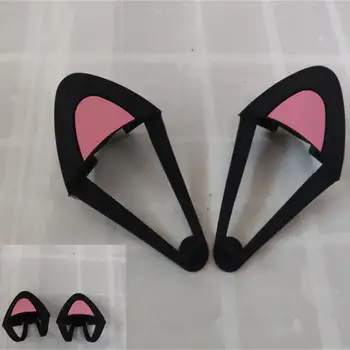 Сладки розови аксесоари за слушалки Украса под формата на котешки уши, Подходящи за закрепване геймърски слушалки към гарнитурам Украса стереогарнитуров
