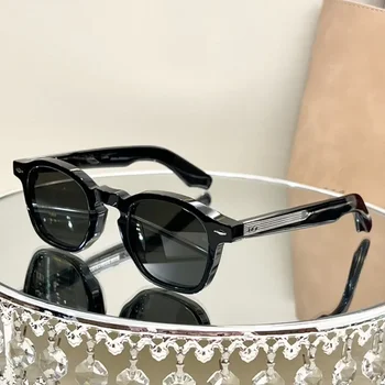 Кръгли рамки за очила от ацетат в стил ретро-ръчно изработени 2024 г. за мъжки модни и персонални женски висококачествени точки