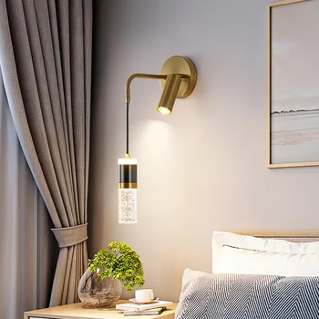 Скандинавски окачен led монтиран на стената лампа, нощни led лампа, Хол, спалня, стенни аплици, на огледалото в банята, led лампа