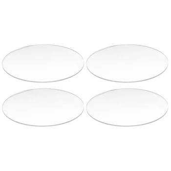 Диаметърът на кръглата диск от прозрачно акрилно стъкло с дебелина 4 мм, дебелина 3 мм, 100 мм