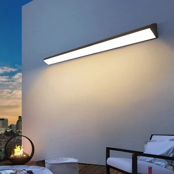 Led монтиран на стената лампа, външно осветление IP65 модерна водоустойчив градинска тераса гаражни врати, ограда вътрешно декоративно осветление, стенни лампи