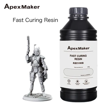 ApexMaker Бързо смола за 3D-принтер Високоскоростен смола за печат висока инжекция Бързосъхнеща Течност на 3D-смола 1 кг 405 nm UV-смола за 3D-принтер