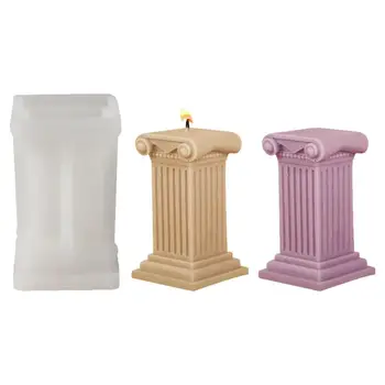 3D Форма за Римската колона, Гръцки колони, форми за свещи, Изкуството на правене на свещи, Силиконови форми за ароматни свещи, сапуни, Направи си САМ