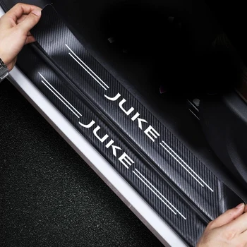 4шт За Nissan Juke F15 F16 2019 2020 2021 2022 2023 Nismo Тампон на прага на автомобила Стикери от карбон Аксесоари