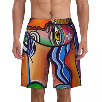 Обичай плажни шорти бързо съхнещи Мъжки плажни шорти Бански Бански костюми
