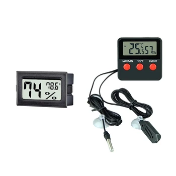 Измерване на температурата и влажността в помещението LCD дисплей за по Фаренхайт Влагомер Thermo
