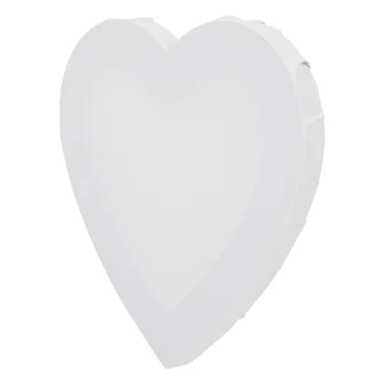 Рамка за любов, Празно платно за рисуване, стречинг, с предавателна кутия, фигура на дъската във формата на сърце, Бяла акварел