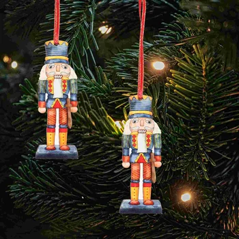 4шт Войници-щелкунчиков, окачване, украси за Коледната елха, висящи украшения за Коледното парти.
