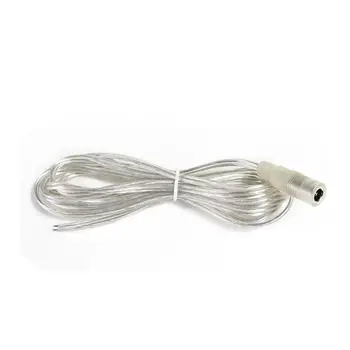 0,2 м 0,5 м, 1 м, Женски Мъжки Удължител за постоянен ток с кръгли отвори, Прозрачни захранващ Кабел, Интерфейсен кабел за led ленти