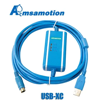 Подходящ комуникационен кабел Xinje XC1/XC2/XC3/XC5 версия на USB-XC + кабел за зареждане на данни