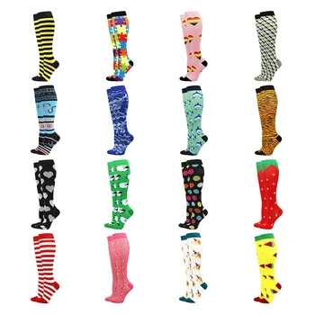 Нови забавни компресия чорапи унисекс, спортни топли Дълги ботуши, чорапи, дамски, Мъжки дишащи чорапогащи, подходящи за лечение на отоци, разширени вени