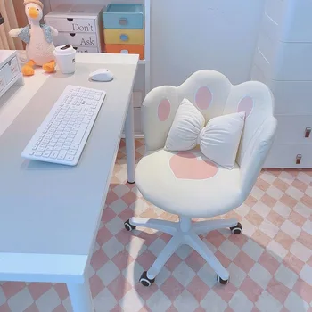 Домашен компютърен стол лифт за спални въртящ се стол бюро на облегалката на стола обучение сидячему макияжу