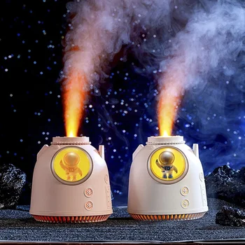 Нов дифузьор ароматния етерично масло с цветна led подсветка, USB Спрей за мъгла, Подаръци, овлажнител на въздуха Astronaut, 260 мл, Електрически ултразвук