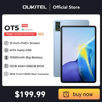 Tablet PC Oukitel OT5 12 инча, FHD + Дисплей 12 GB оперативна ПАМЕТ от 256 GB ROM 11000 mah 13 Android Таблети с 16-Мегапикселова Камера MTK Хелио G99 Tablet Pad