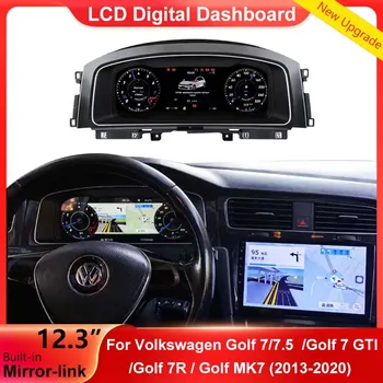 Цифрови таблото, виртуална комбинация от уреди, LCD за измерване на скоростта в кабината на пилота за VW Golf 7 7.5 Golf 7 Golf GTI 7R-Line Golf MK7