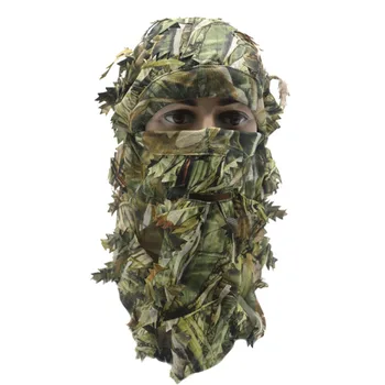 Камуфляжная маска за лице в стила на кленов лист, Ловен качулка, Мрежест Шал с дупка за очите, аксесоари за ловно маскировочного костюм