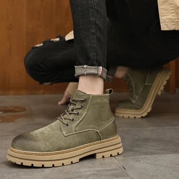 Улични Италиански Мъжки обувки и Лукс От Естествена Кожа, Тенденции 2024 година, Дизайнерски Модни Работна Бизнес обувки, Ботильоны От Велур, Светски Обувки, Мъжки