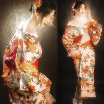 Дамски кимоно 2023, Японското кимоно, жилетка, риза за cosplay, Блуза, Японската Юката, женски лятно плажно кимоно, дрехи за снимки