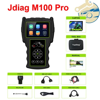 JDiag M100 Pro Moto Scan Code Reader OBDII OBD2 Скенер Мотор Диагностичен Инструмент За KTM Honda, Yamaha, Kawasaki, Suzuki BMW D87