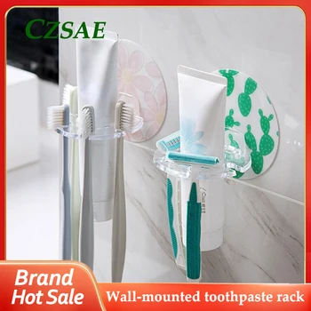 1 бр. стенен рафтове за съхранение на паста за зъби без удар, сокоизстисквачка за четка за зъби, Бръснач, Аксесоари за баня, Инструменти