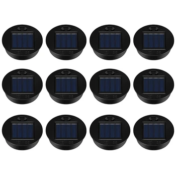 12 Резервни части за слънчеви батерии, Сменяеми капачки за слънчеви батерии, Водоустойчив led слънчеви панели, капачка на фенер, Открит светлина
