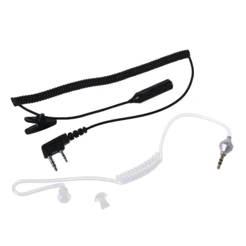 Слушалки с 2-пинов микрофон за ПР и ухо с въздушна акустична тръба 3,5 мм Baofeng UV-5R 888s