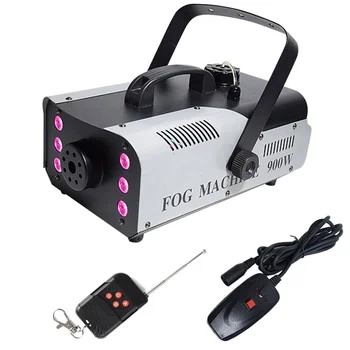 Машина за дим и мъгла етапа LED 2pcs900W димна С Дистанционно Управление с LED Светлина Кехлибарен Цвят
