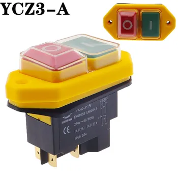 Електромагнитен прекъсвач YCZ3-A 4/5-пинов 110/220 В С бутон Включване-изключване, използва или повторно и защита от undervoltage Може да замени KJD17