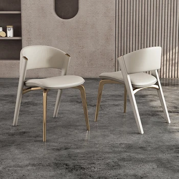 Домашни Столове За Сядане За Четене На Бели Мобилни Столове За Приемно Средата На Века Дизайнерски Мебели Silla Nordica Фризьорски Салон