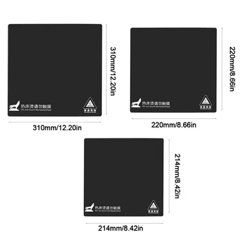 Стикер с квадратна нагревателен слой за 3D-принтер 214/220/310 мм Стикер с печатни табела за Emilov 3/5
