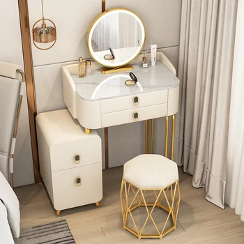 Европейският луксозен тоалетка в златни крака Многофункционален на Кабинковия тоалетка Nordic Comoda Pra Quarto Мебели за дома