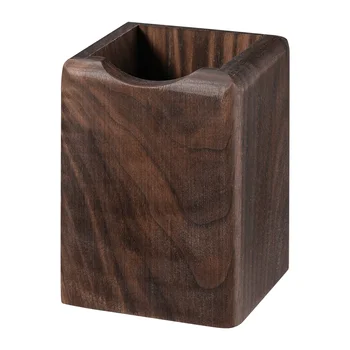 Кутия за съхранение от естествено дърво, 1 бр, 75x75x105 см, Дървен държач за химикалки Квадратна форма, Многофункционална Маса дръжка, Поставка за саксията, чаша Дървена