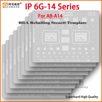 Комплекти Восъчна за Реболлинга на процесора BGA За iPhone 14 11 Pro Max 12 13 Mini X XR XS 8 8P 7 6S 6 A16 A15 A14 A13 A12 A11 A9 A10, A8